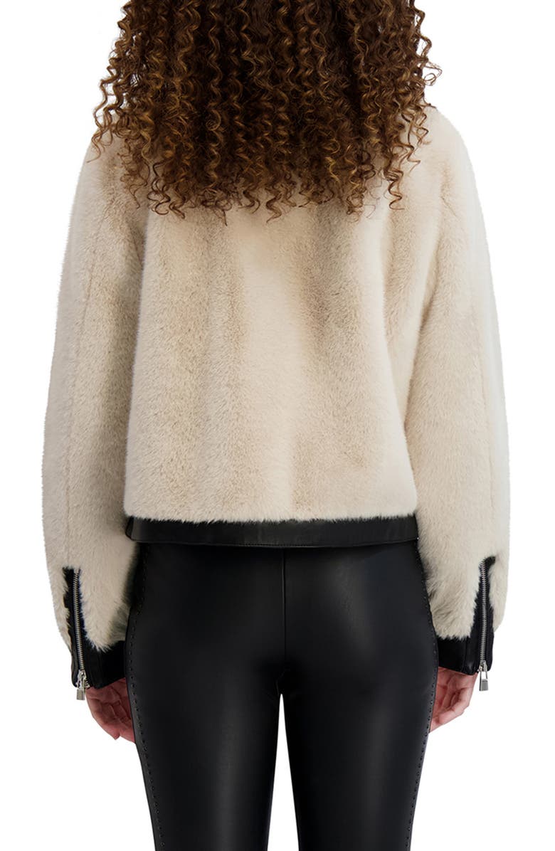 KARL LAGERFELD PARIS Faux Fur Jacket, Alternate, color, Oyster