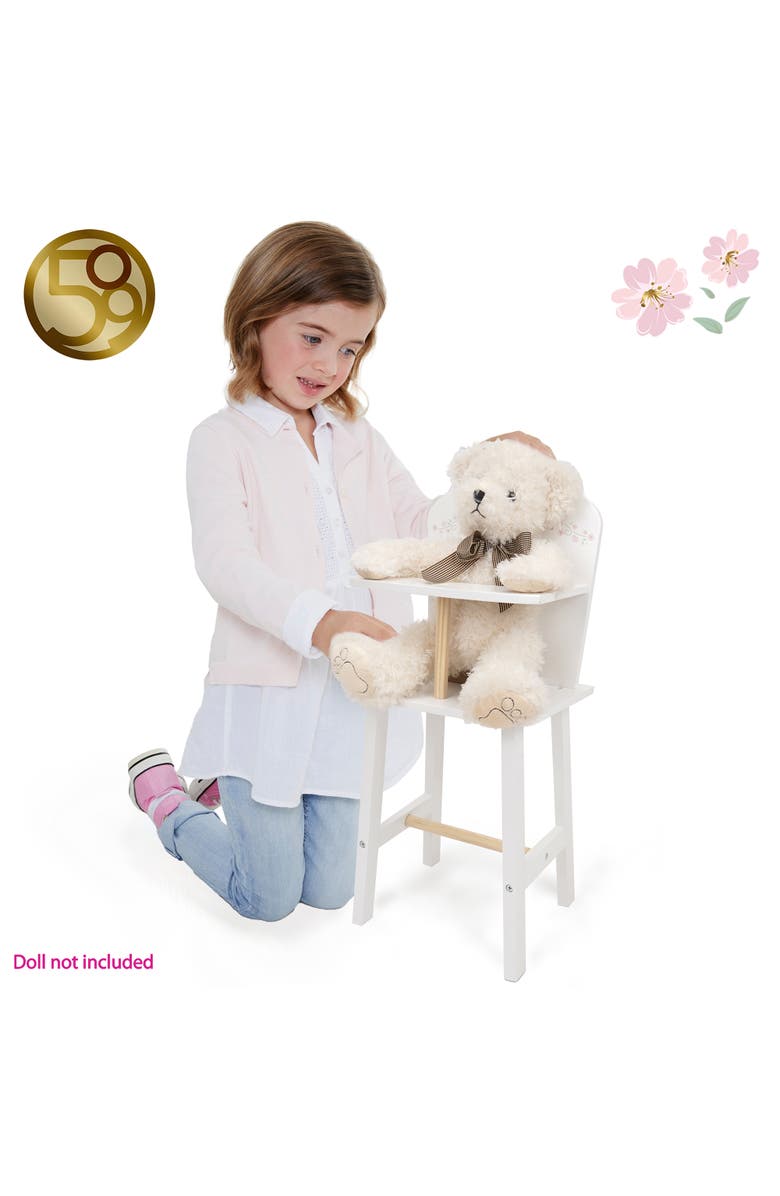 509 Crew Little Flora Wooden Doll Highchair, Alternate, color, White