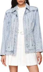 Avec Les Filles Corset Seamed Denim Jacket