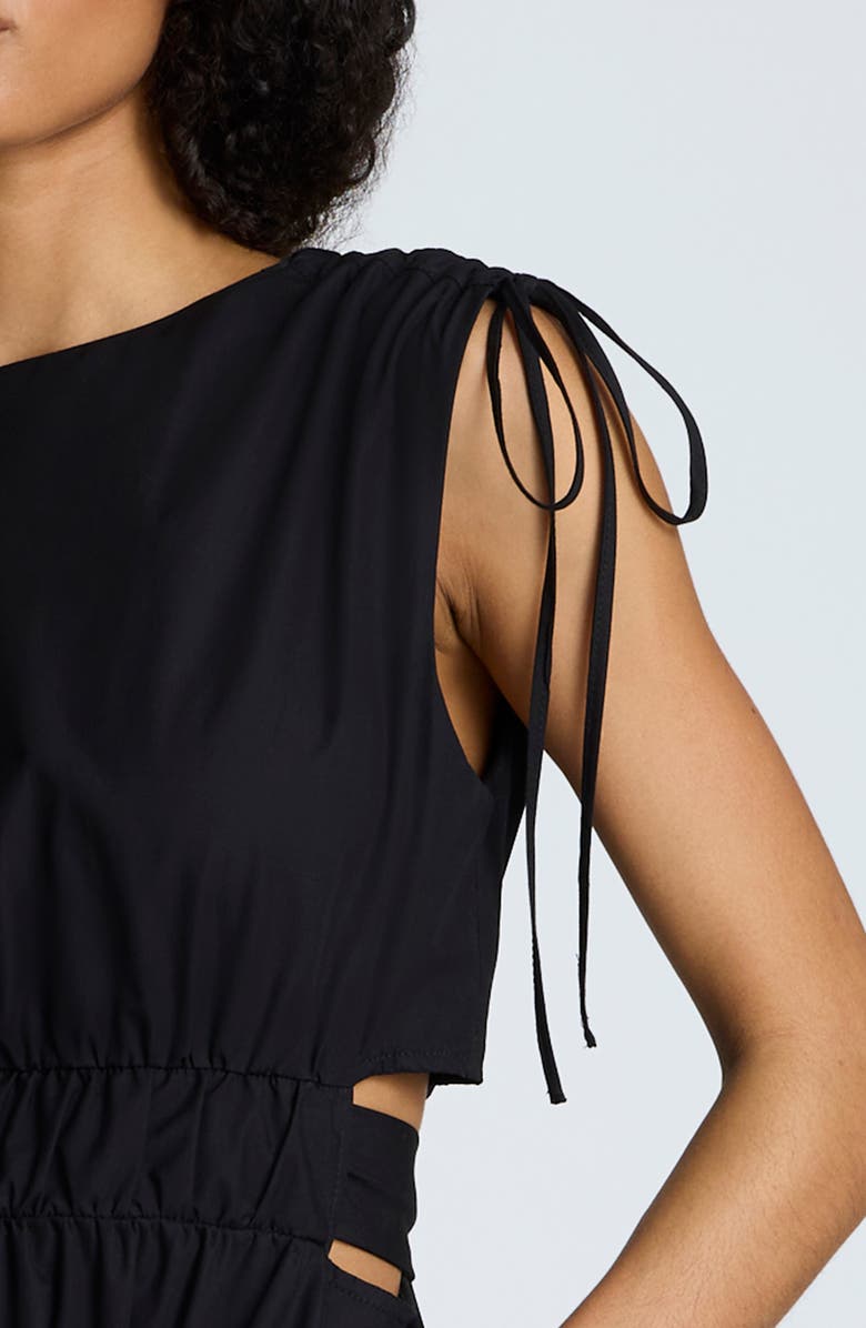 Kenneth Cole Sleeveless A-Line Midi Dress, Alternate, color, Black