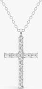 SEREIA OFFICIAL 14K Gold 6 ct Necklace Emerald Cross Diamond Pendant