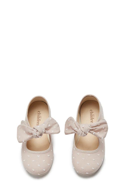 Childrenchic Swiss Dot Mary Jane Canvas Sneaker In Camel