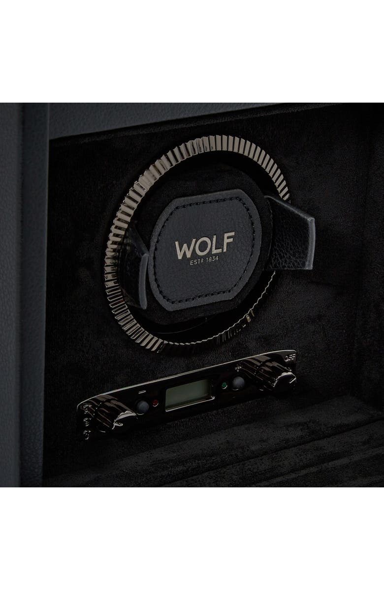 WOLF British Racing Single Watch Winder with Storage, Alternate, color, Black