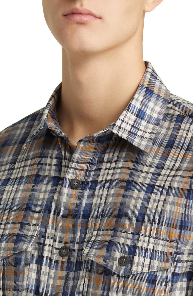 Pendleton Harrison Plaid Merino Wool Button-Up Shirt, Alternate, color, 