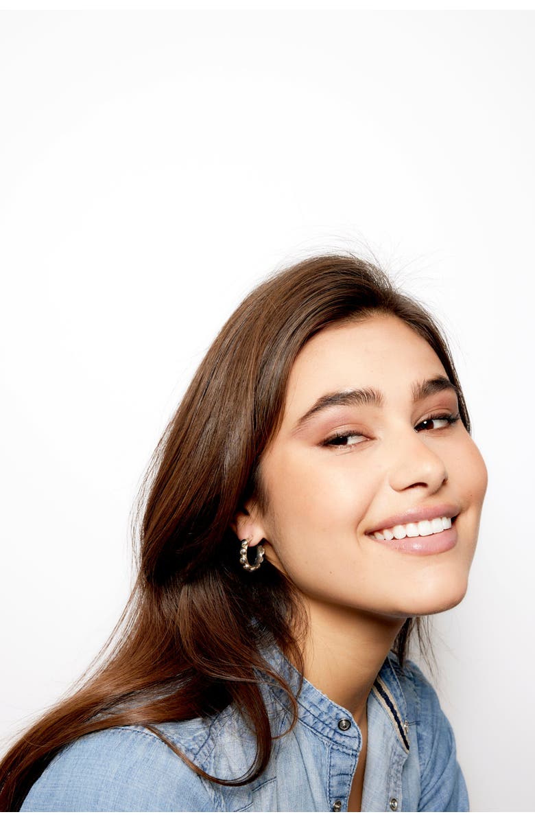 SYLVIA TOLEDANO Mni Creole Earrings, Alternate, color, Silver