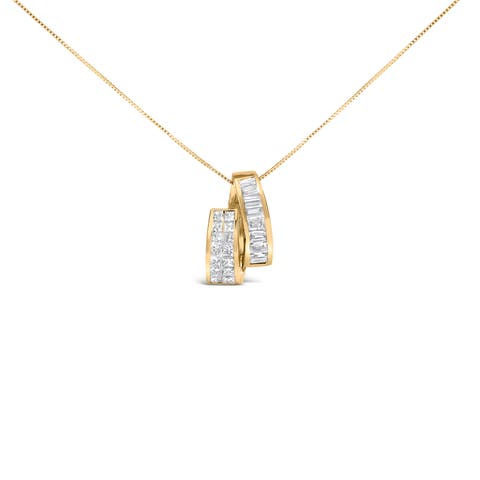 14K Yellow Gold 1 5/8 cttw Diamond Fashion Pendant Necklace