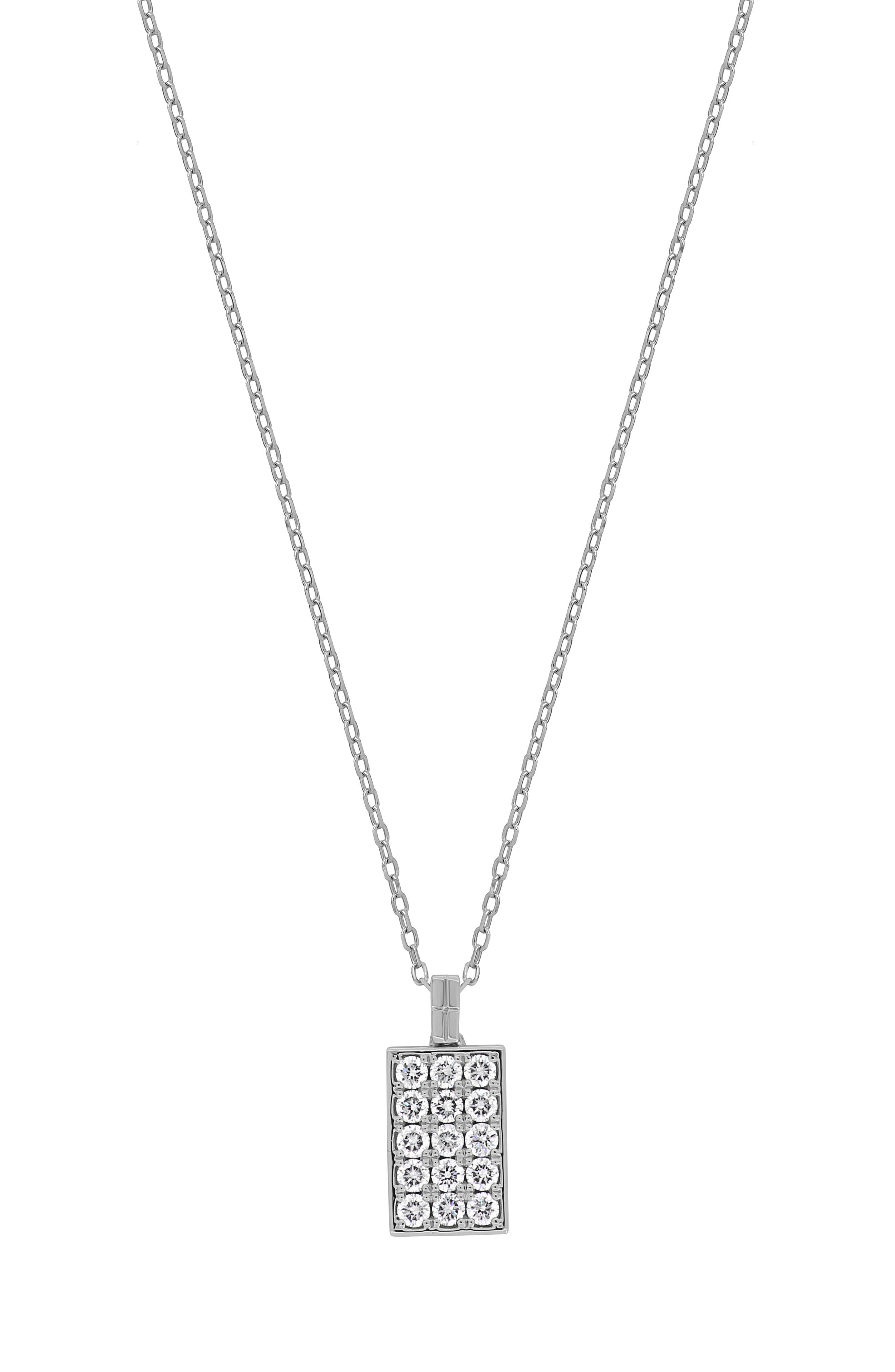 Bony Levy Katharine 18K White Gold Diamond Tag Pendant Necklace - 0.35ct.