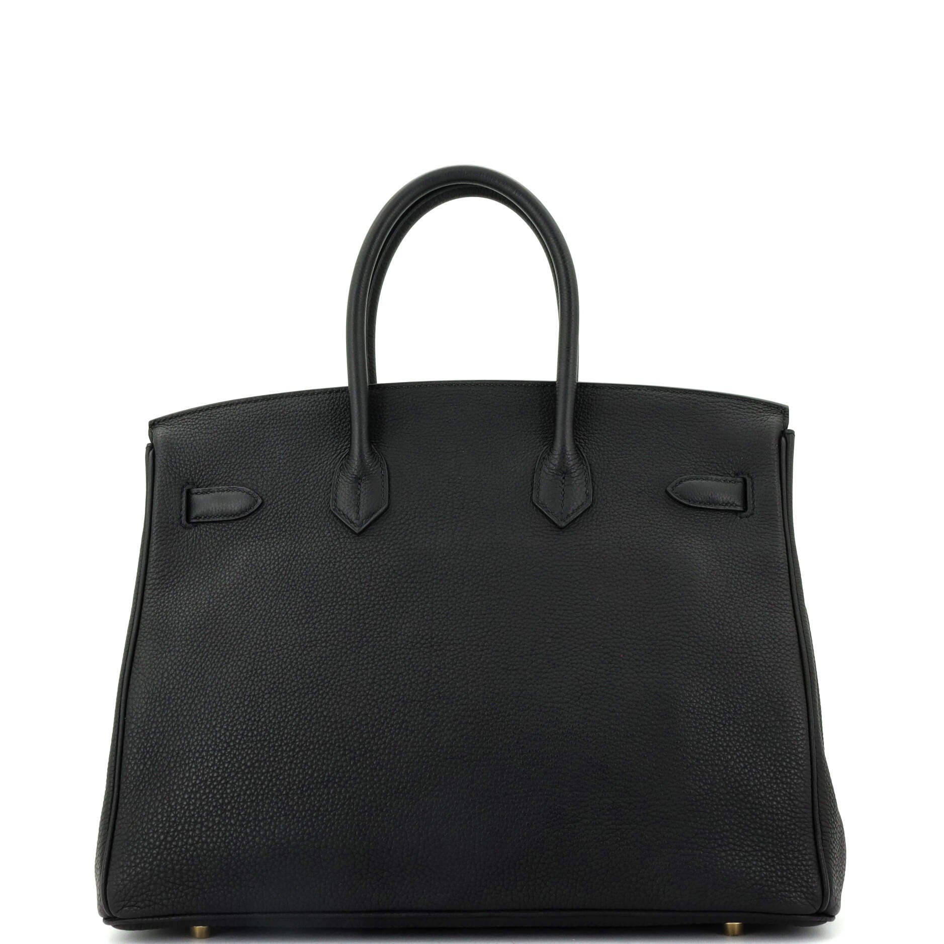 Pre-Owned Hermes Birkin Handbag Black Togo with Gold Hardware 35, Alternate, color, 