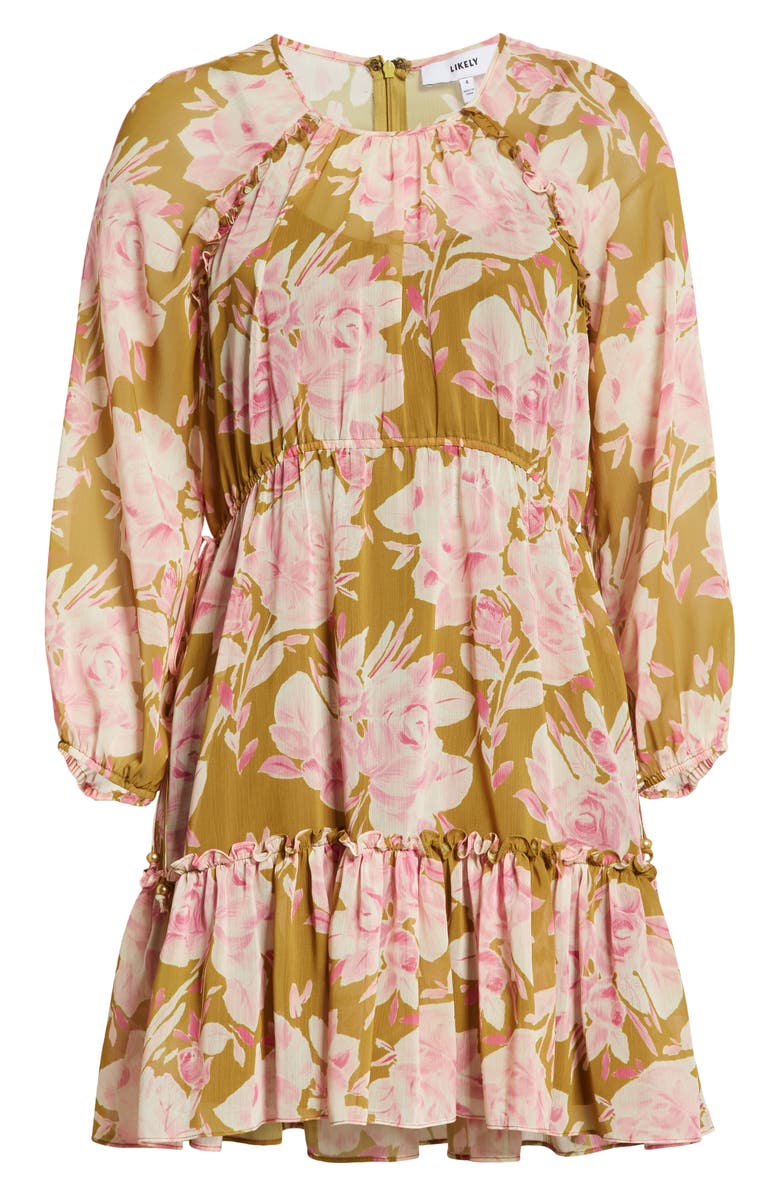 LIKELY Women's Hadi Floral Long Sleeve Tiered Dress, Alternate, color,