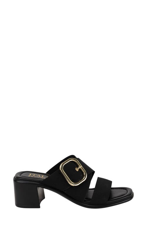 Italian Shoemakers Seren Slide Sandal In Black