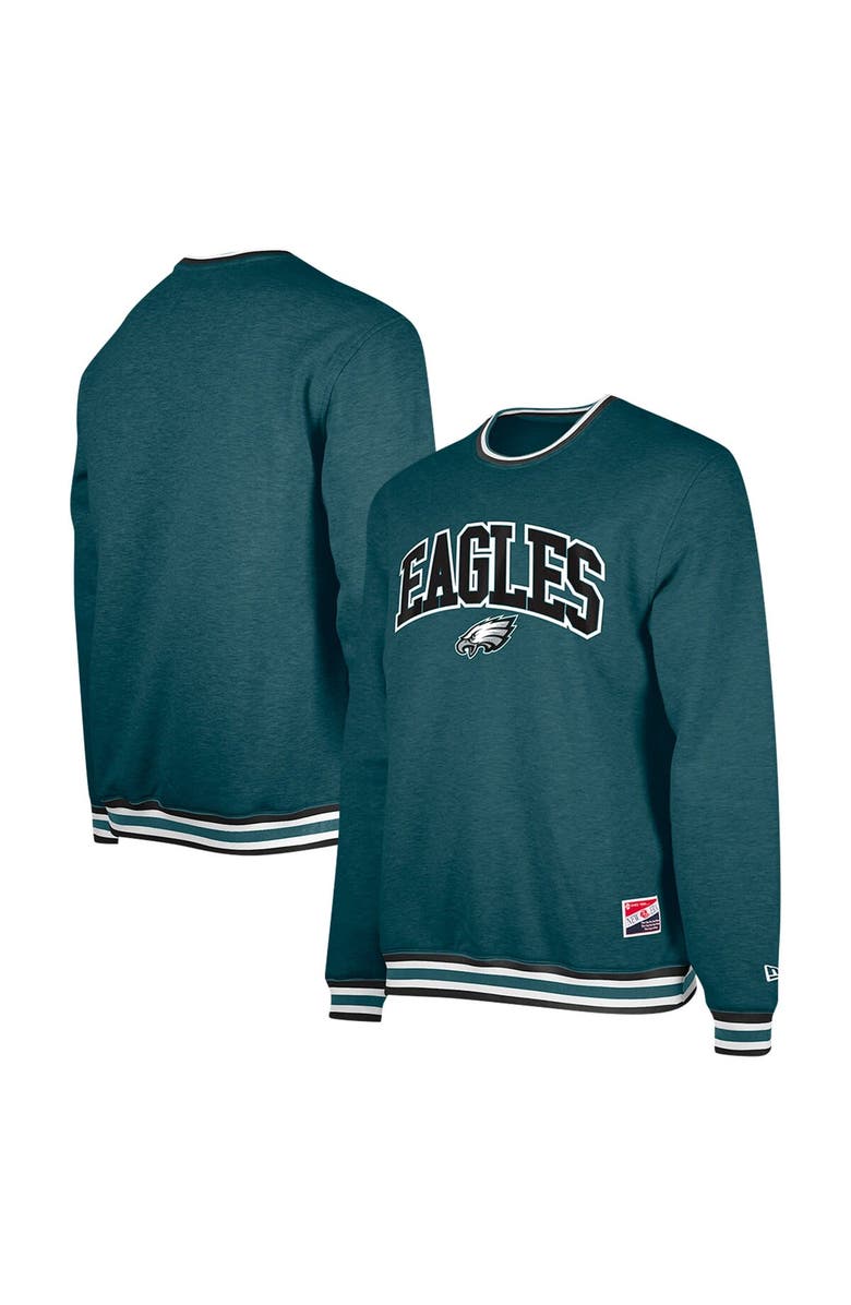 New Era Men's New Era Midnight Green Philadelphia Eagles Pullover Sweatshirt, Main, color, 
