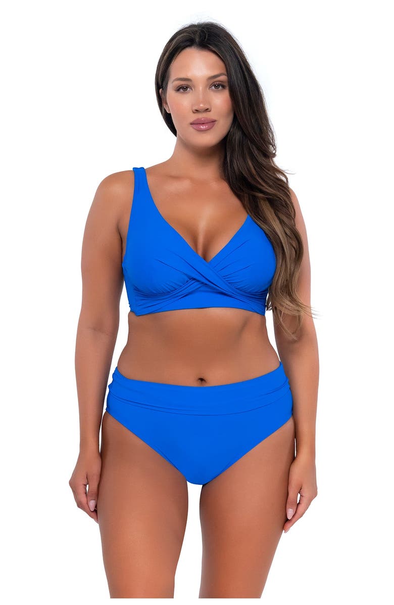 Sunsets Elsie Top-32D/34C, Alternate, color, Electric Blue