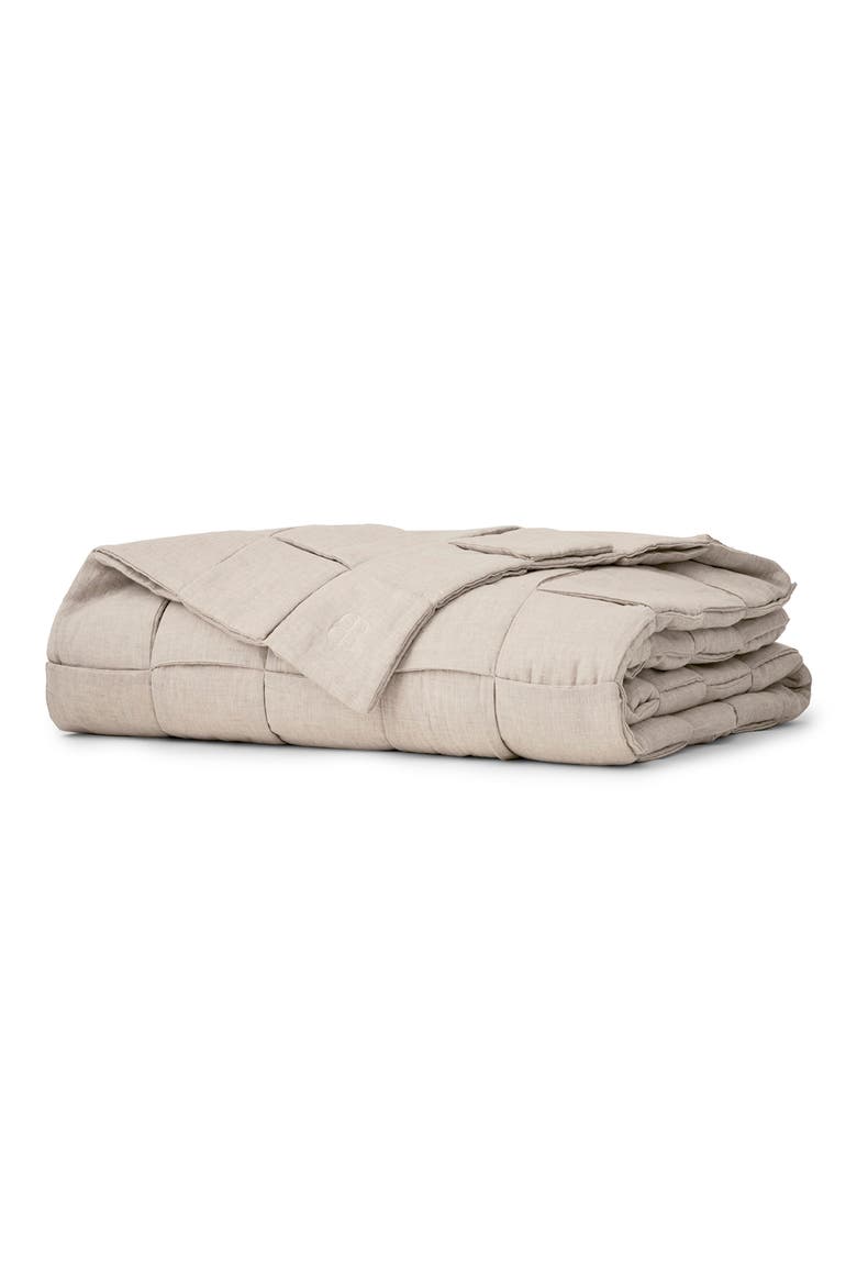 Icon Woven Linen Bed Runner, Main, color, MELANGE NATURAL