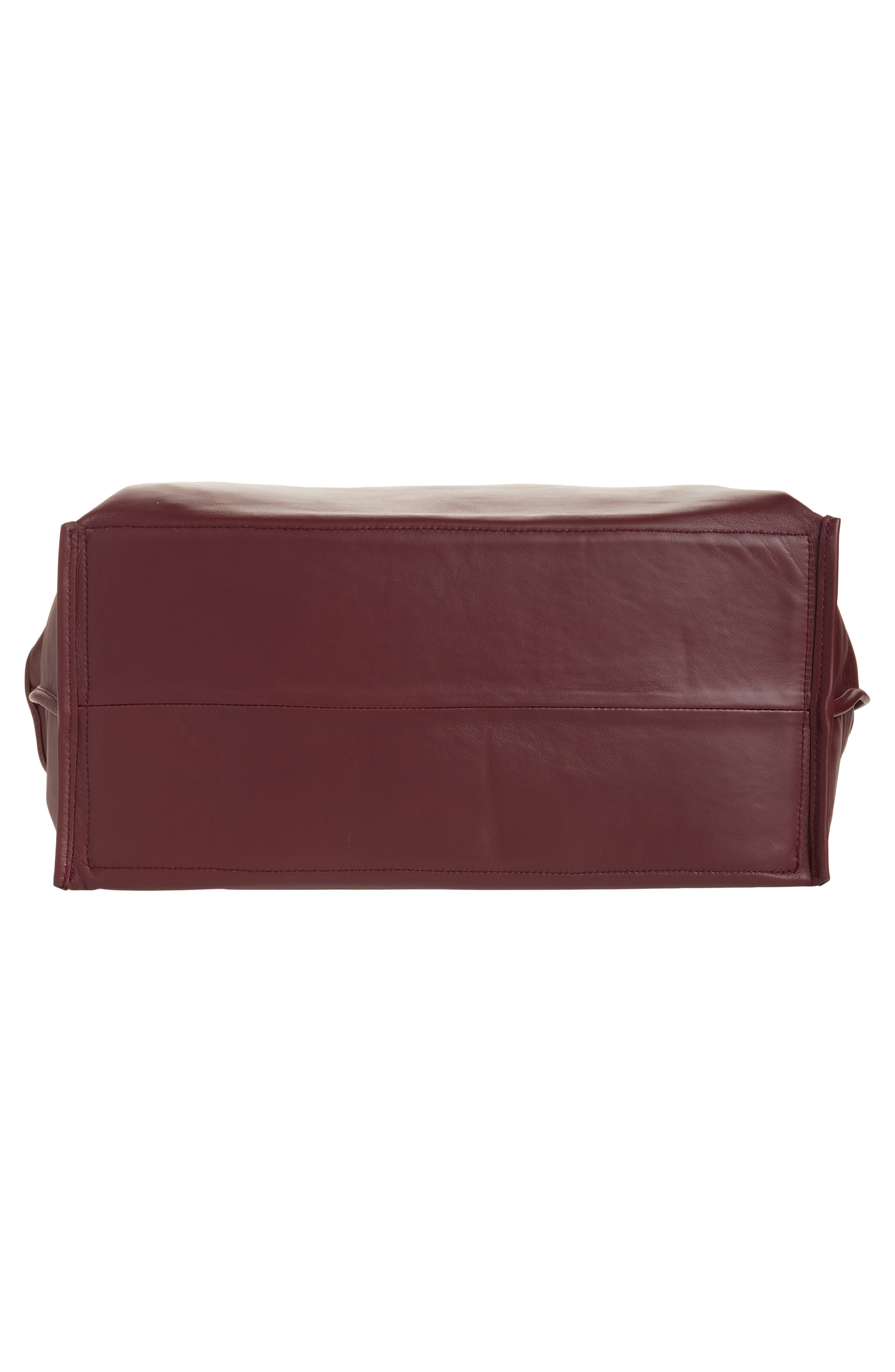 Lamskin Leather Tote, Alternate, color, BORDEAUX