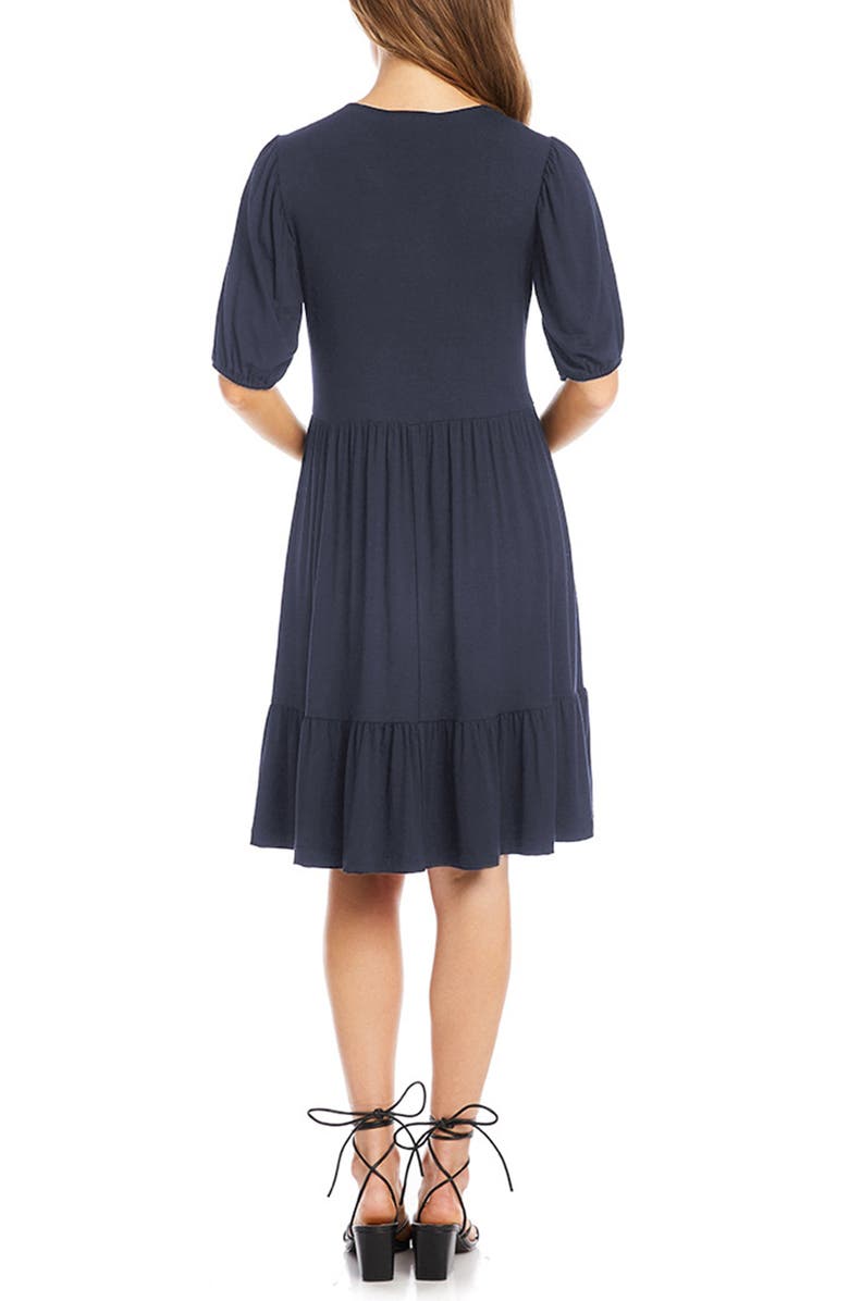 Karen Kane Puff Sleeve Tiered Dress, Alternate, color, 