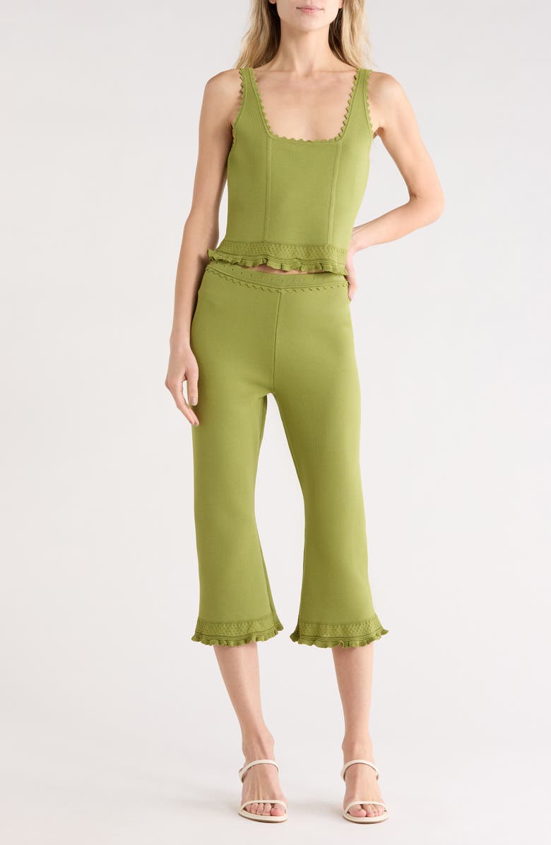 EDIT by JASON WU Scalloped Tank & Leggings Set, Main, color, Moss