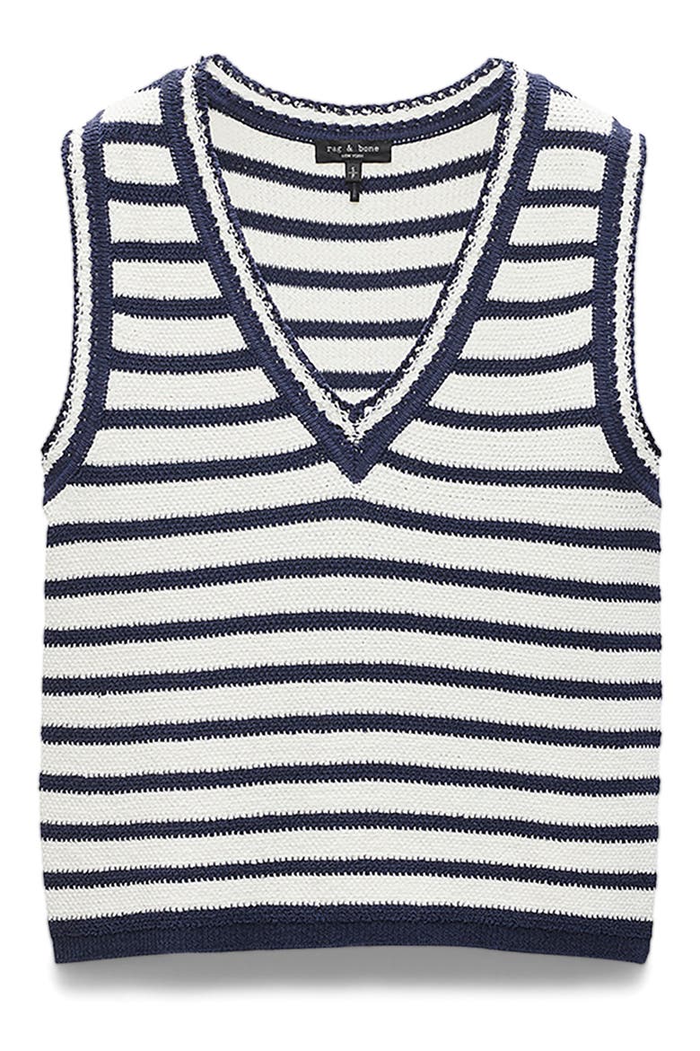 Meghan Stripe Sweater Vest, Alternate, color, IVORYMULT