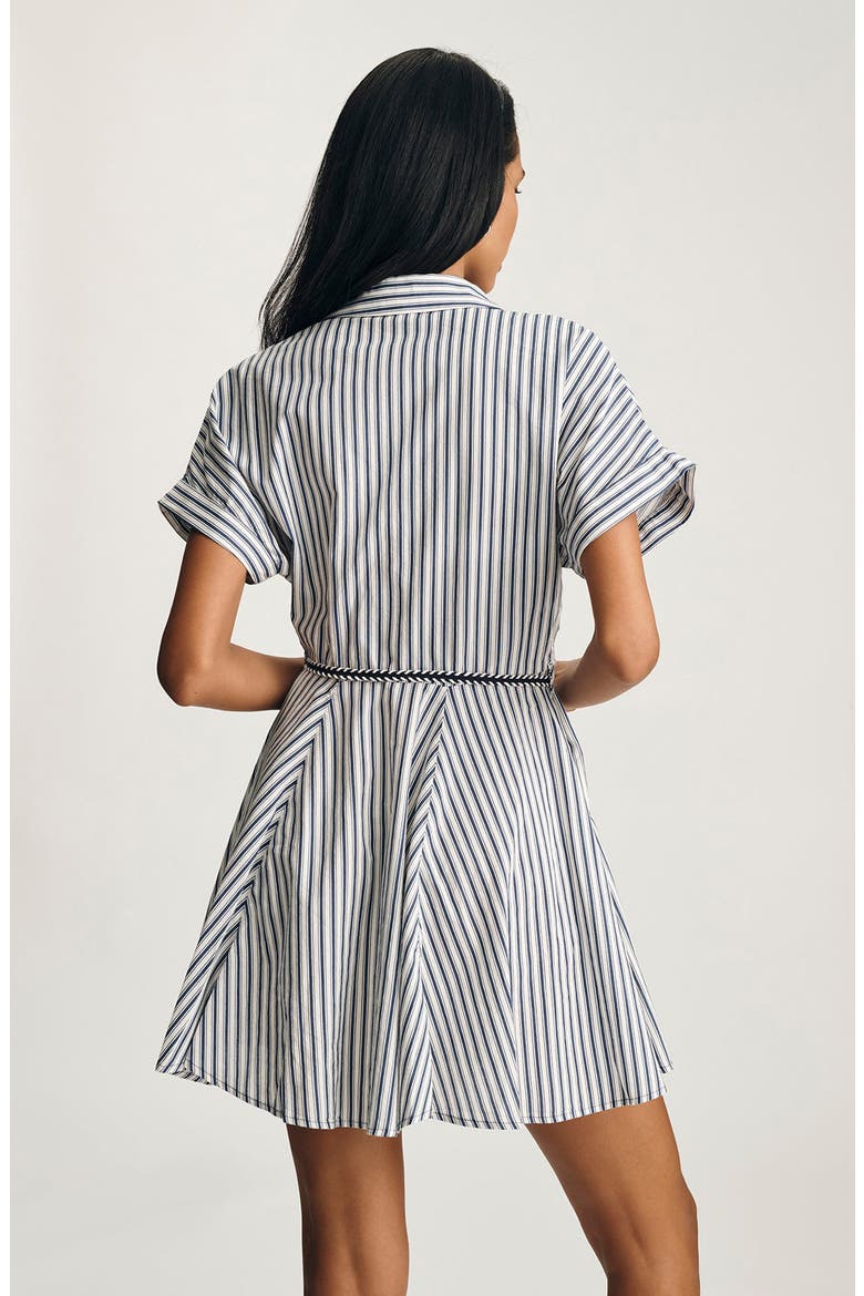 Stripe Tie Waist Dolman Sleeve Minidress, Alternate, color, NAVY STRIPE PRINT