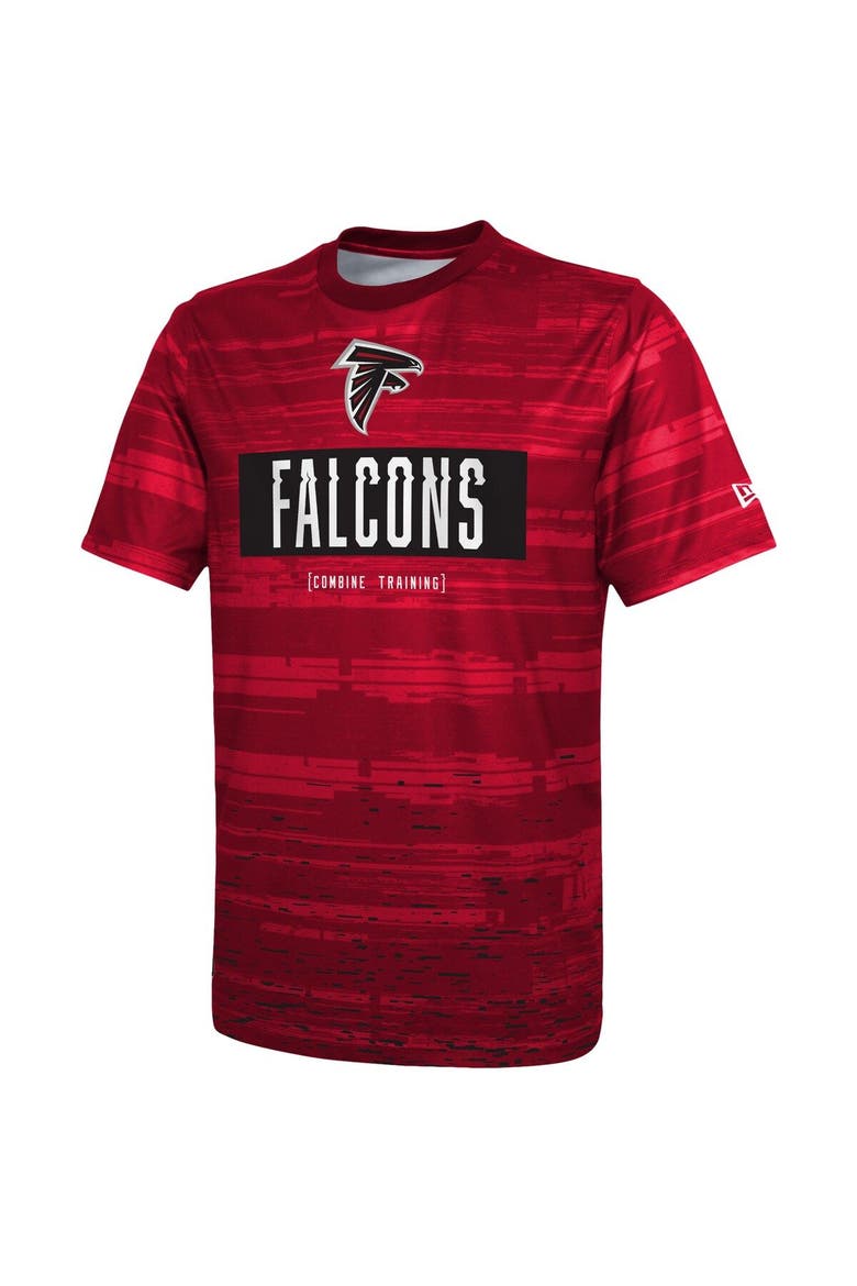 Men's New Era Red Atlanta Falcons Combine Authentic Sweep T-Shirt, Alternate, color, Red
