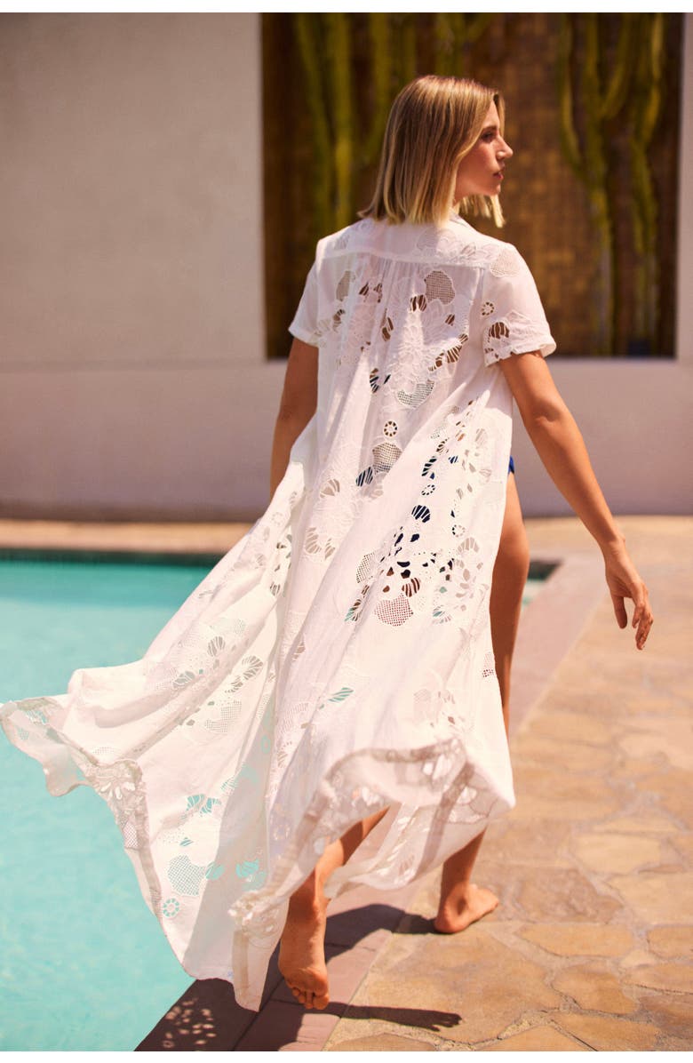 Trina Turk Kon Tiki Maxi Dress, Alternate, color, Whitewash