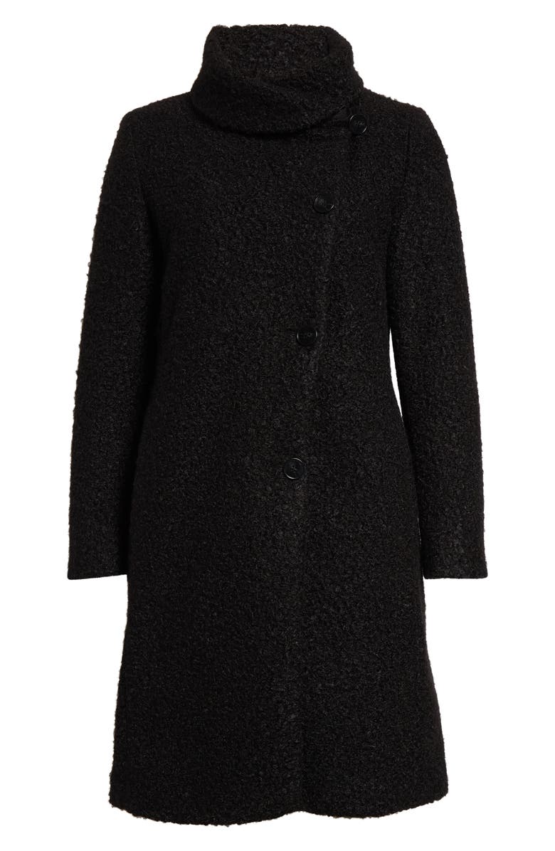Emporio Armani Asymmetric Bouclé Coat, Alternate, color, 