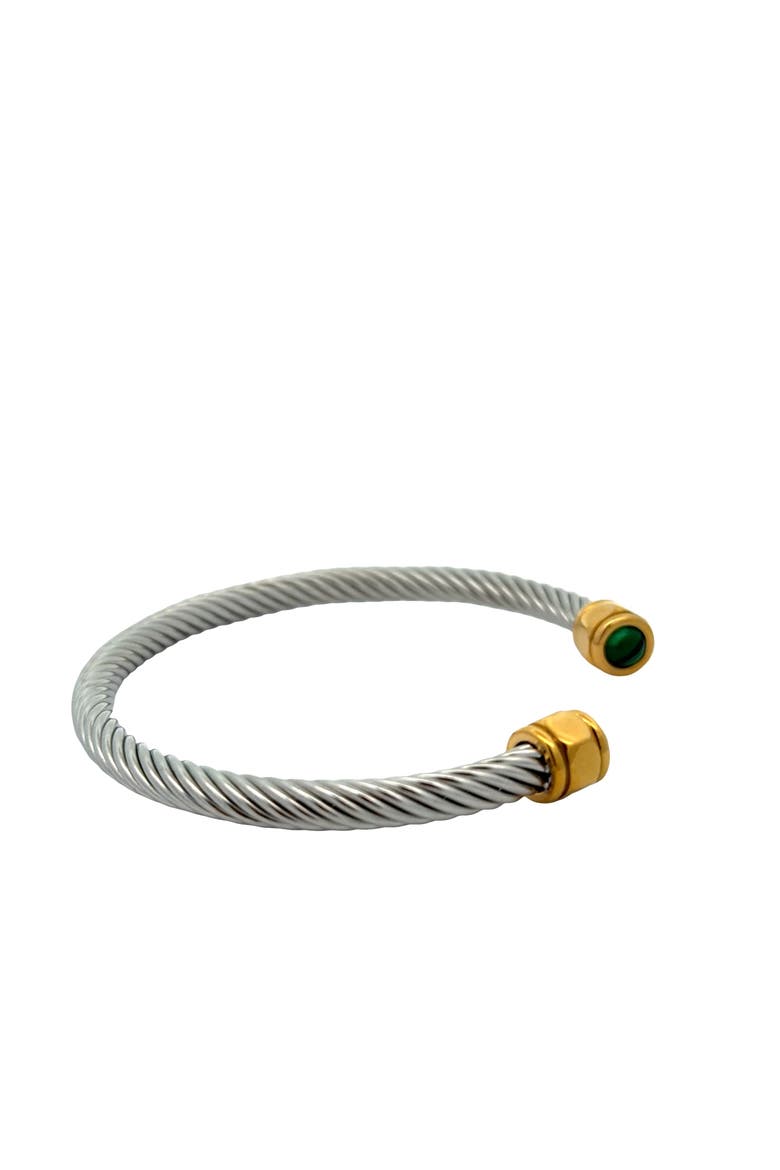 Open Cable Cuff Bracelet, Alternate, color, Silver