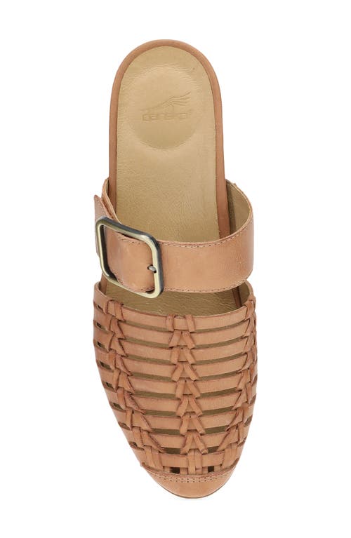 Dansko Leilani Pointed Toe Mule In Light Tan Burnished Nappa