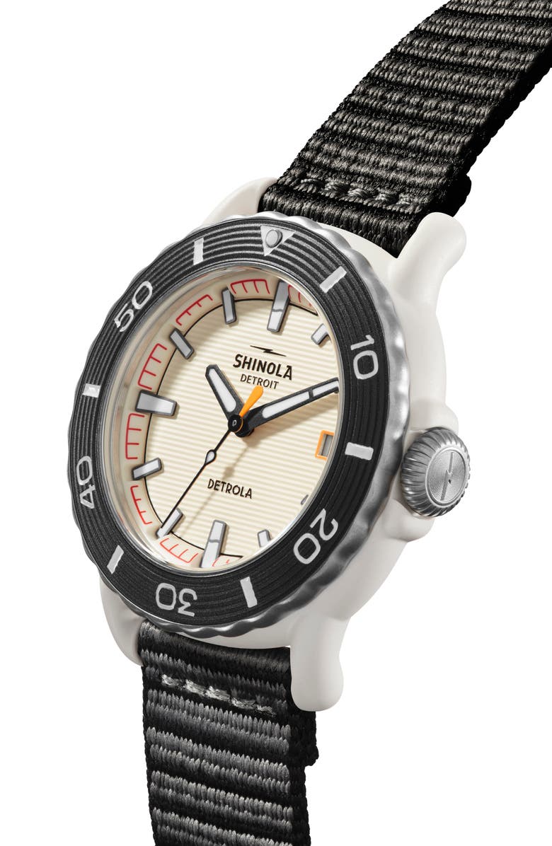 Shinola Sea Creatures Woven Strap Watch, 40mm, Alternate, color, 