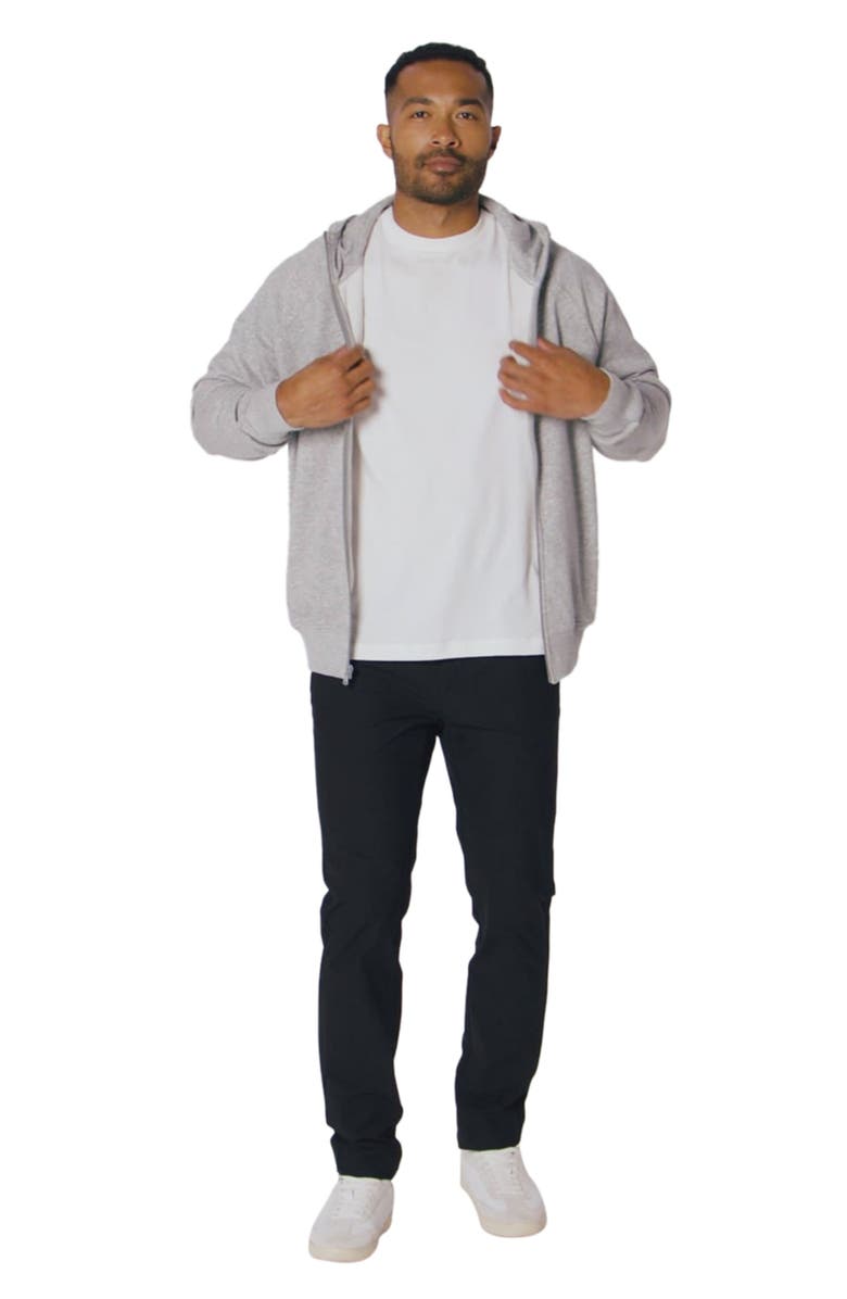 Fabletics The Year Round Terry Full Zip Hoodie, Alternate, color, Classic Grey Heather