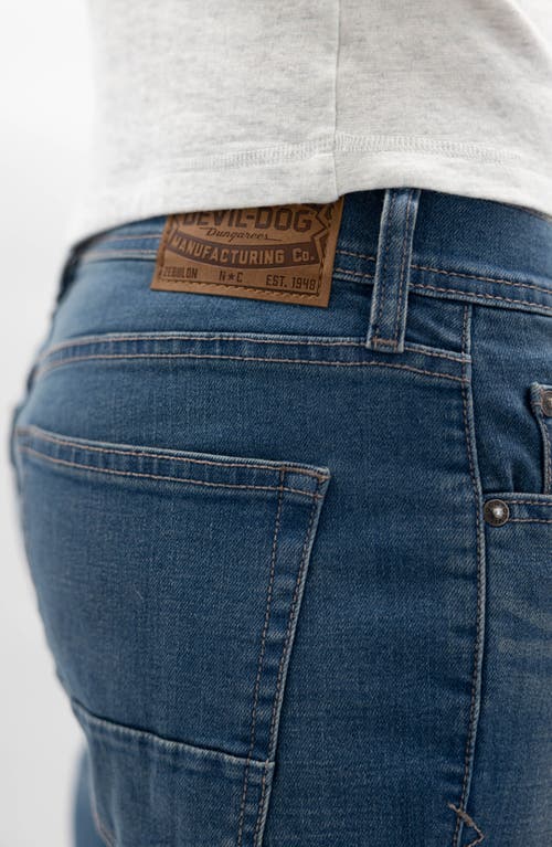 Devil-dog Dungarees Slim Straight Leg Jeans In Peak
