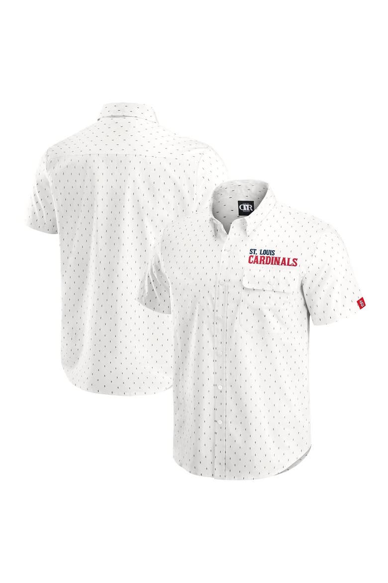 Men's Darius Rucker Collection by Fanatics  Cream St. Louis Cardinals Printed Button-Down Shirt, Alternate, color, Cream