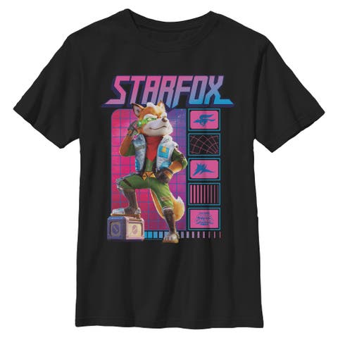 Boys' Fox Mccloud Retro Pose Short Sleeve T-shirt