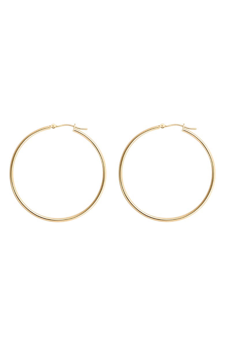 BEST SILVER Clutch Hoop Earrings, Main, color, Gold