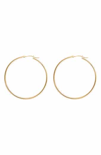 BEST SILVER Clutch Hoop Earrings