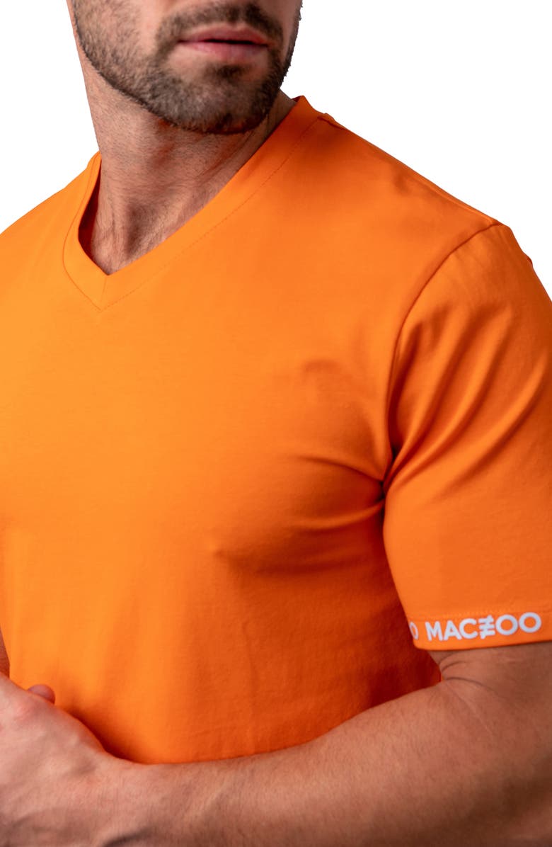 Maceoo Vivaldi Cotton V-Neck T-Shirt, Alternate, color, Orange