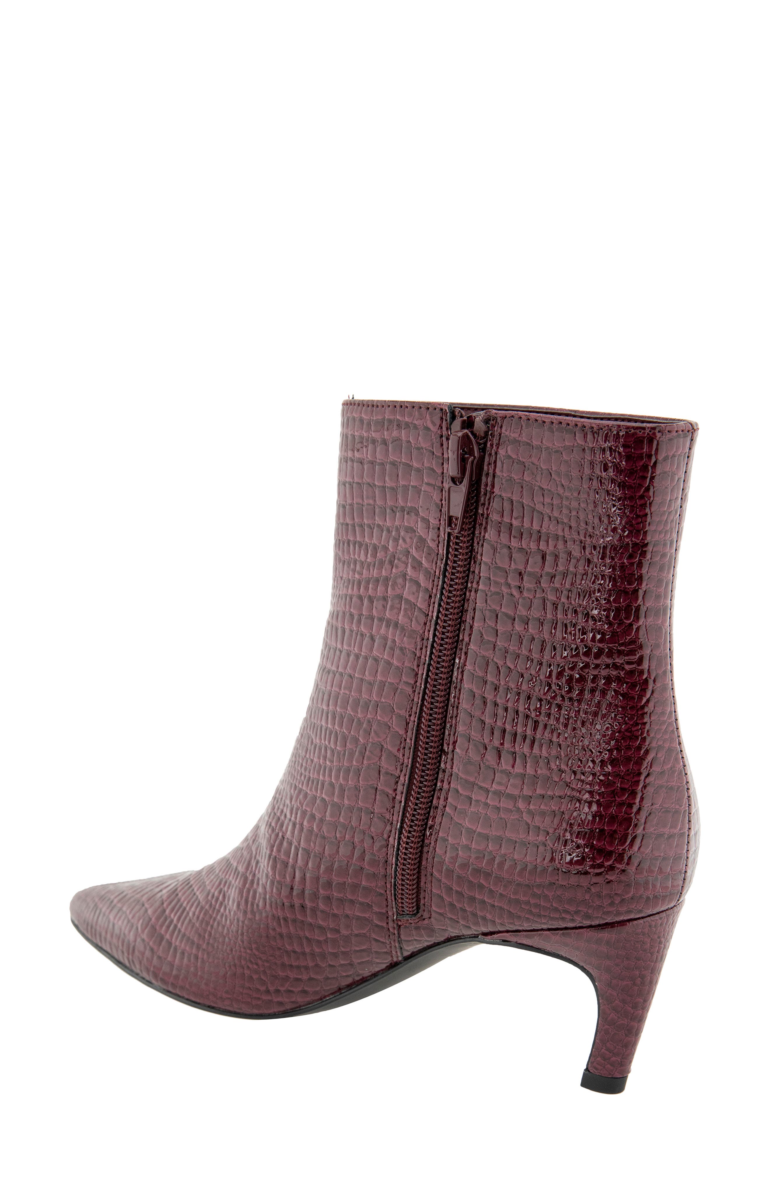 Zera Pointed Toe Bootie, Alternate, color, BURGUNDY
