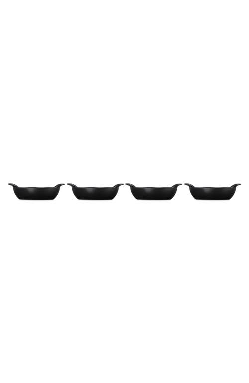 Le Creuset Gourmand Set Of 4 1/3-quart Enamel Cast Iron Braiser In Matte Black