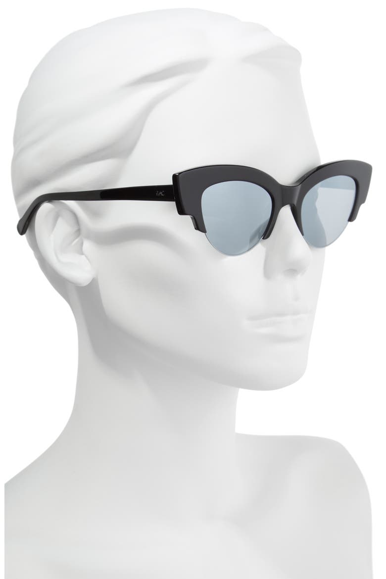 Winona Cat Eye Sunglasses, Alternate, color, BLACK/ SILVER