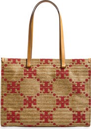 Tory Burch T Monogram Woven Tote