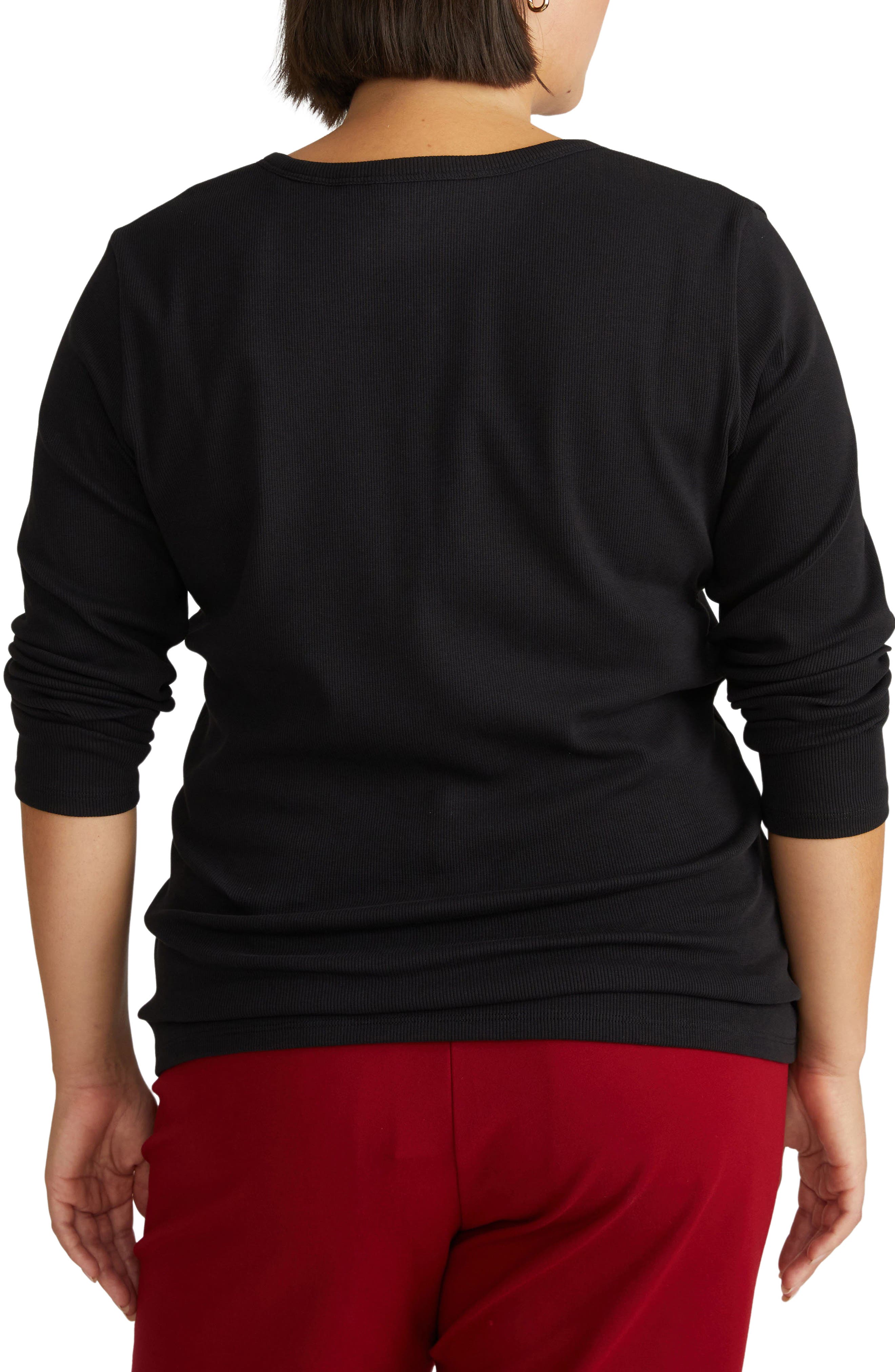 Long Sleeve Stripe Henley - image 2
