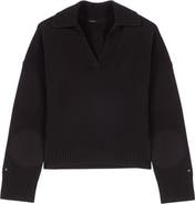 maje Open polo collar sweater