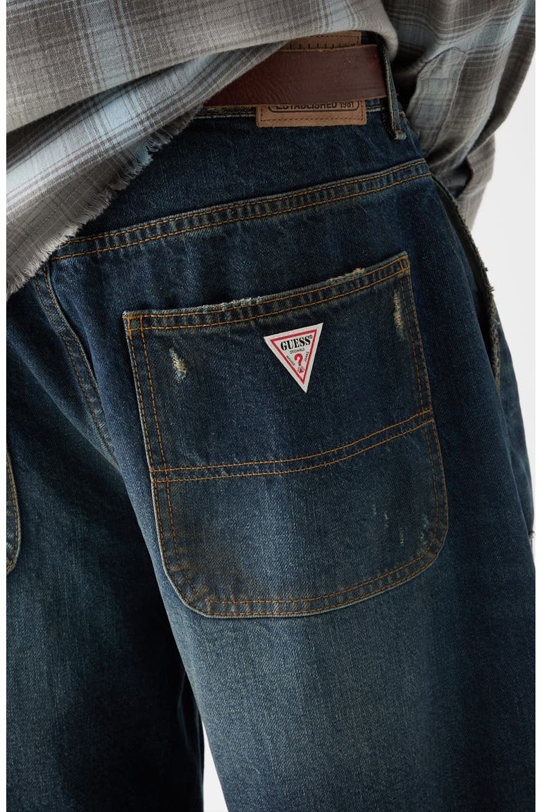 Super Baggy Distressed Wide Leg Jeans, Alternate, color, LIGHT