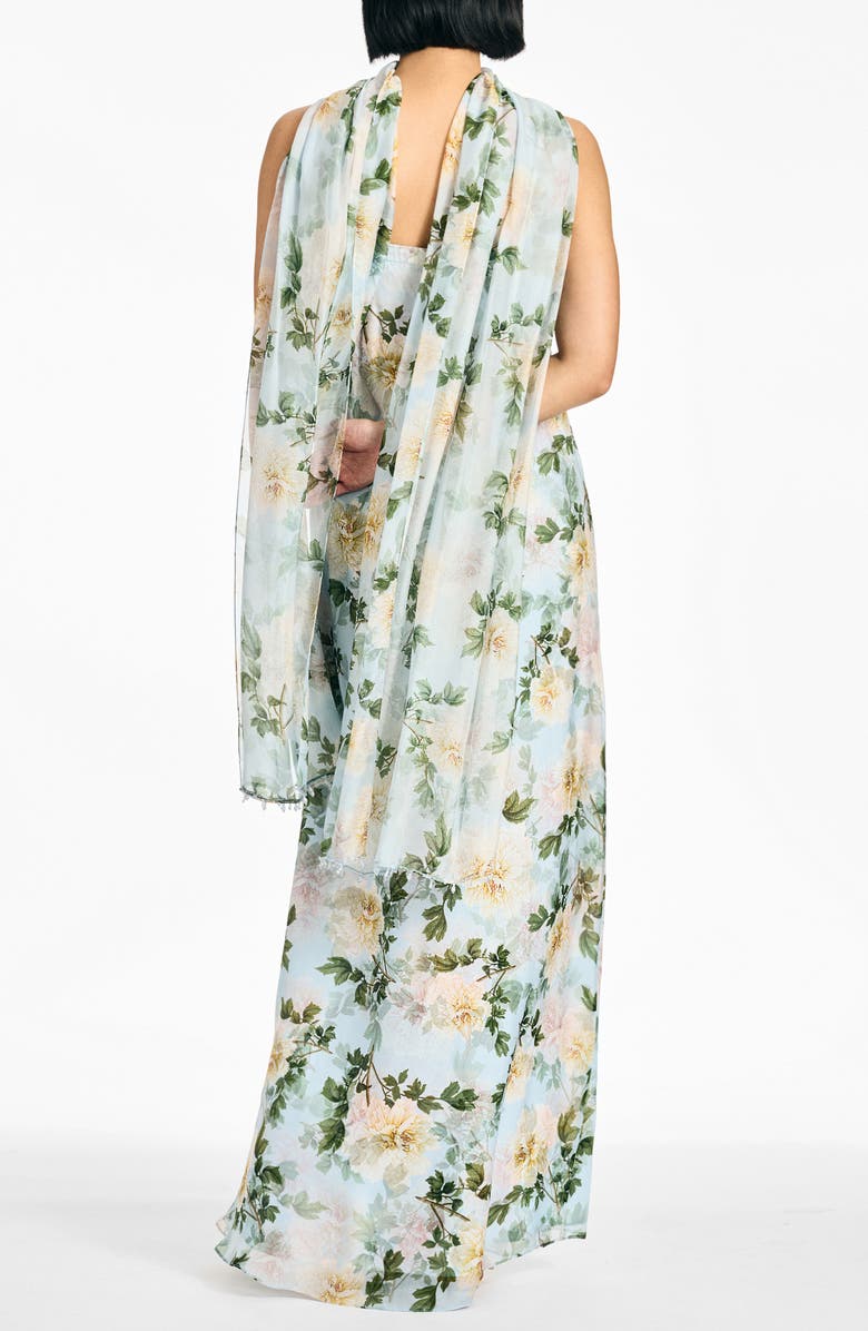 SACHIN BABI Shelby Floral Gown with Scarf, Alternate, color,