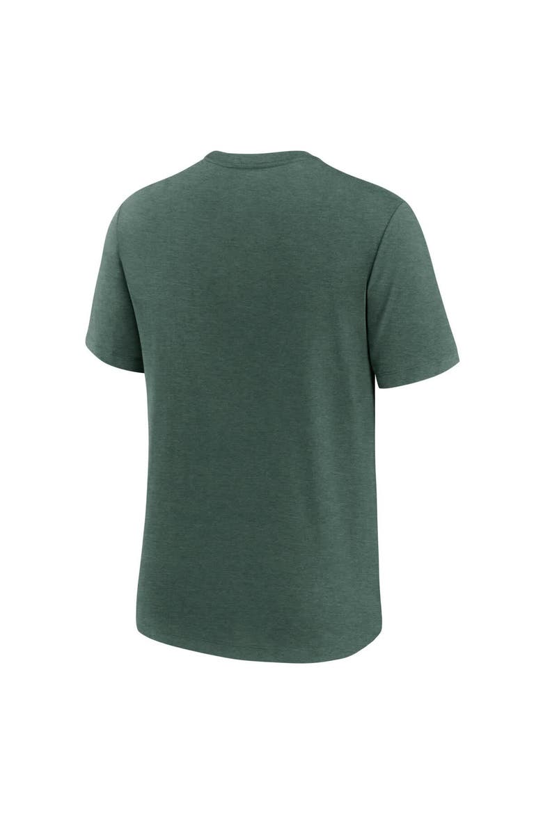Men's Nike Heather Green Athletics Logo Tri-Blend T-Shirt, Alternate, color, Heather Green