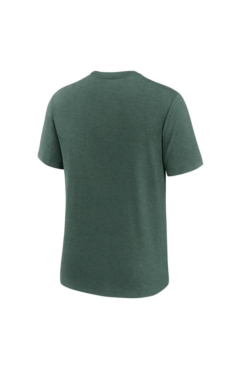Nike Men's Nike Heather Green Athletics Logo Tri-Blend T-Shirt, Alternate, color, Heather Green