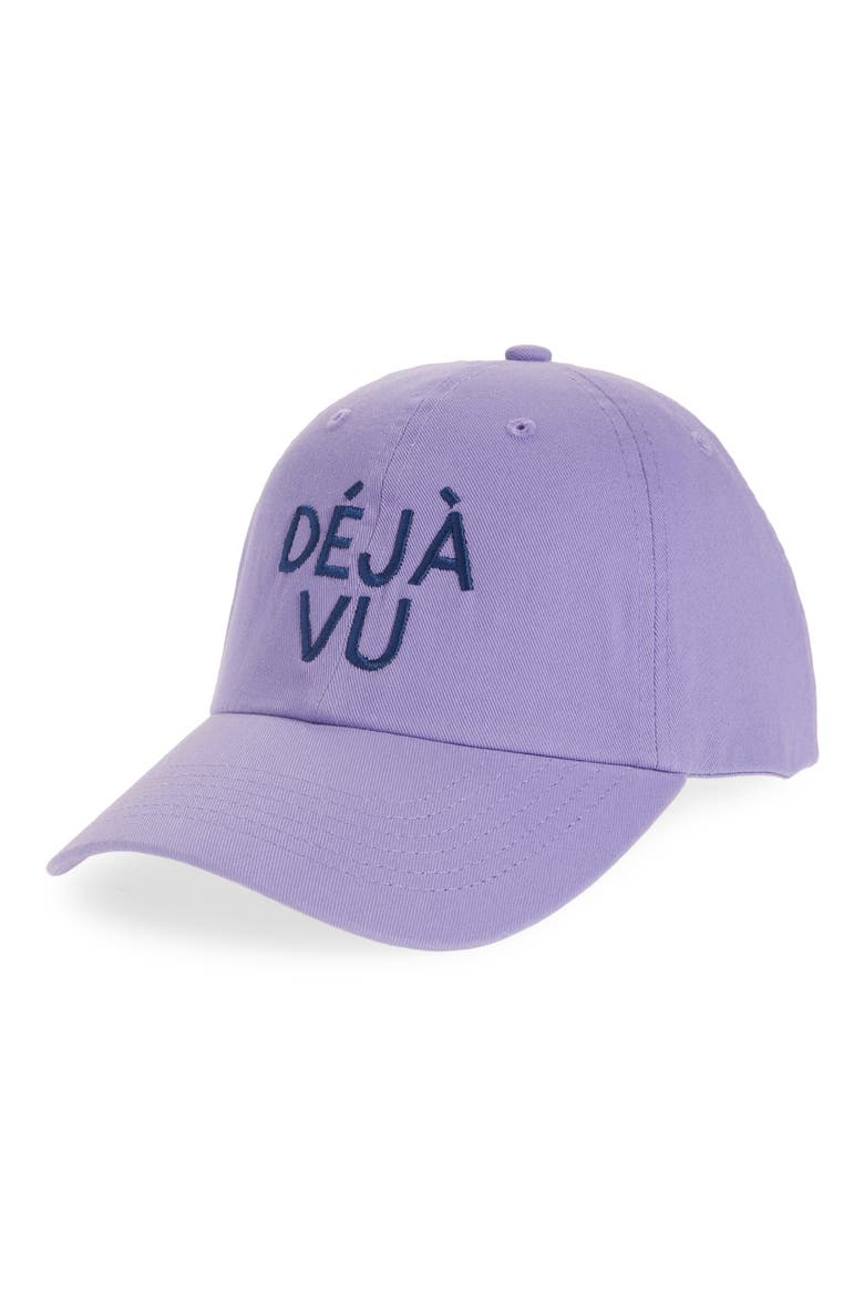 Déjà Vu Baseball Hat, Main, color, LILAC W/ NAVY EMBROIDERED
