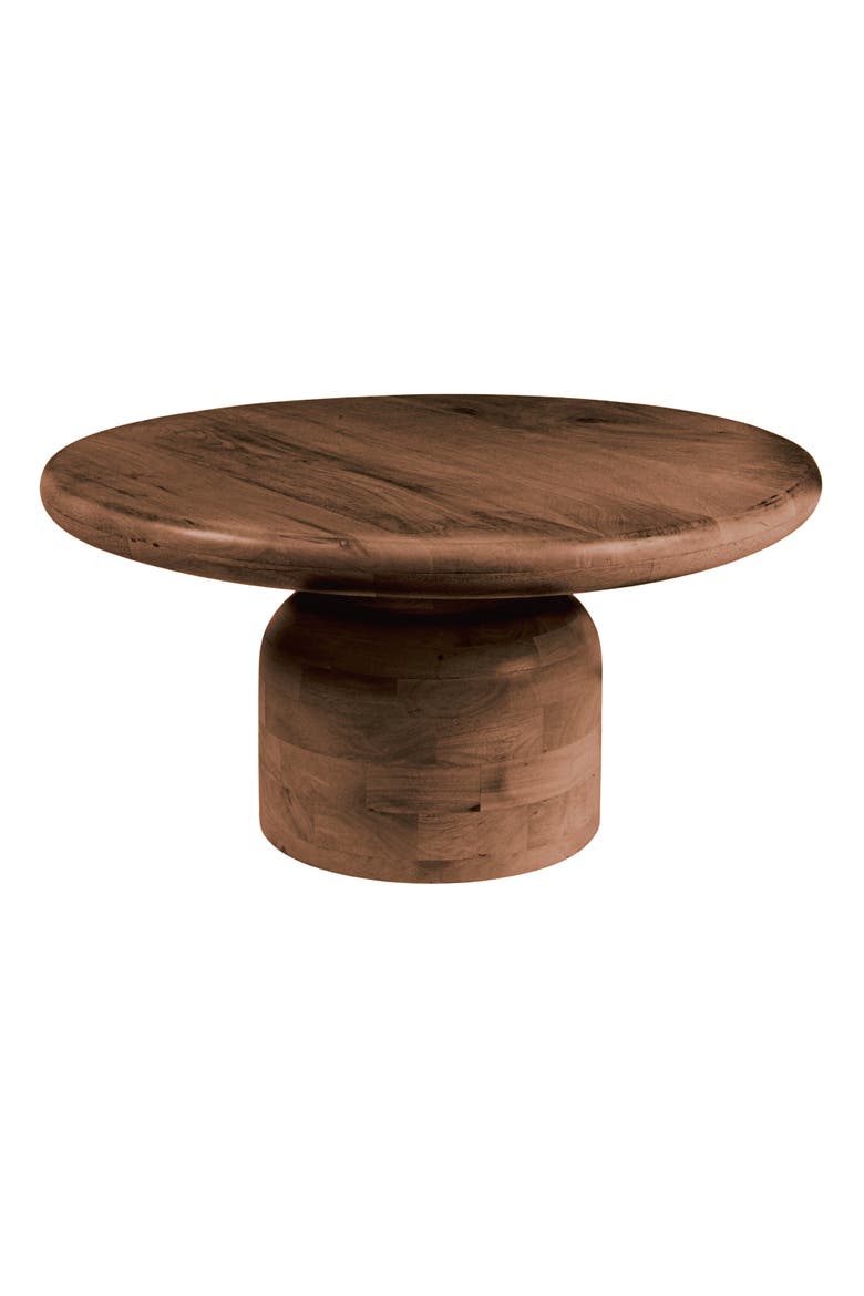 Coffee Table with Stacked End Grain Base, Main, color, Brown