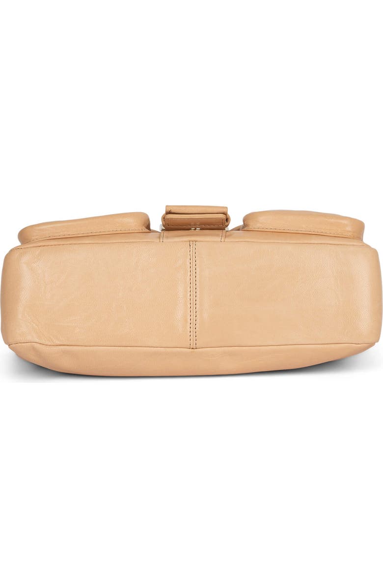 Jeffrey Campbell Night Out Leather Shoulder Bag, Alternate, color, Natural