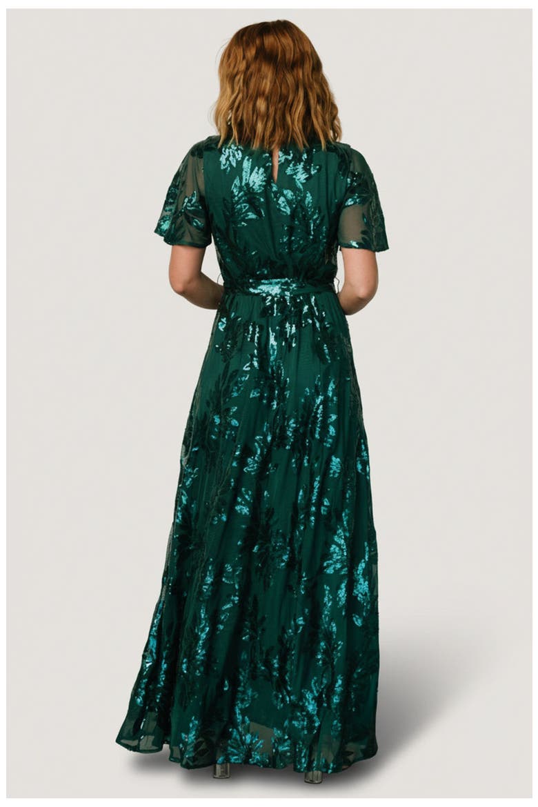 Muse Sequin Maxi Dress, Alternate, color, Emerald