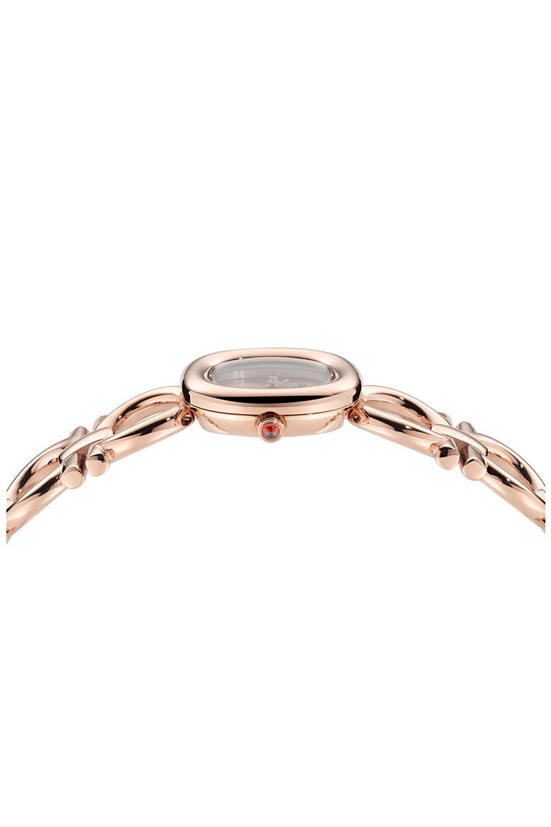 Double Gancini Bracelet Watch, 25mm, Alternate, color, IP ROSE GOLD